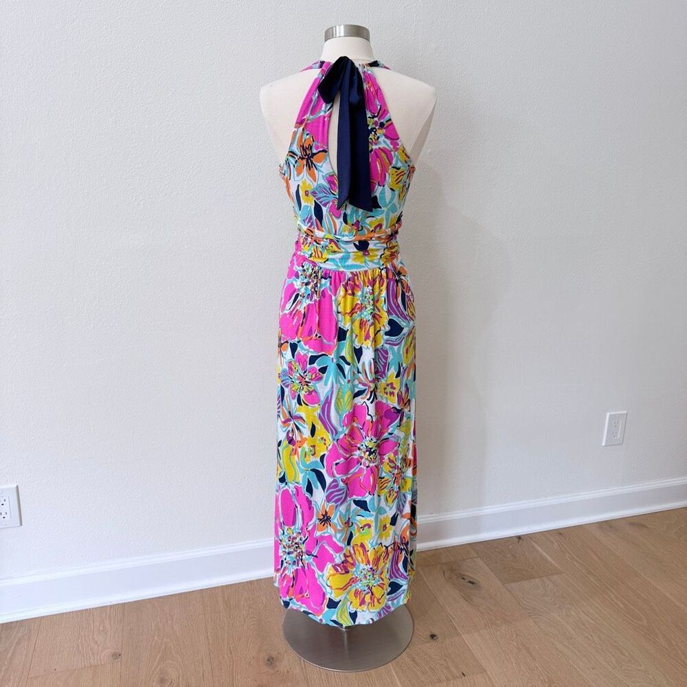 Lilly Pulitzer Amada Maxi Dress Besame Mucho XL RARE Bow Hemmed - Picture 7 of 10